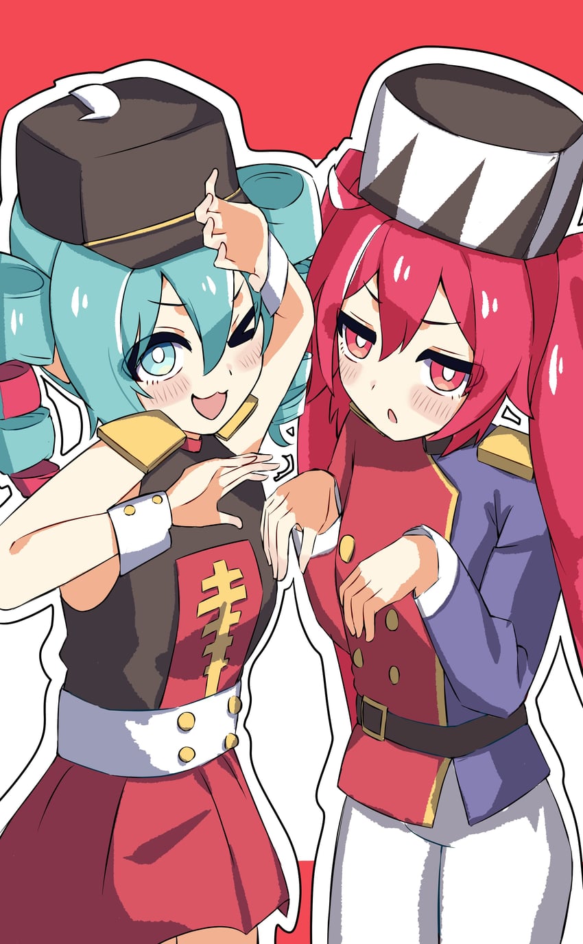 hatsune miku and kasane teto (vocaloid and 2 more) drawn by beeta0428kaka