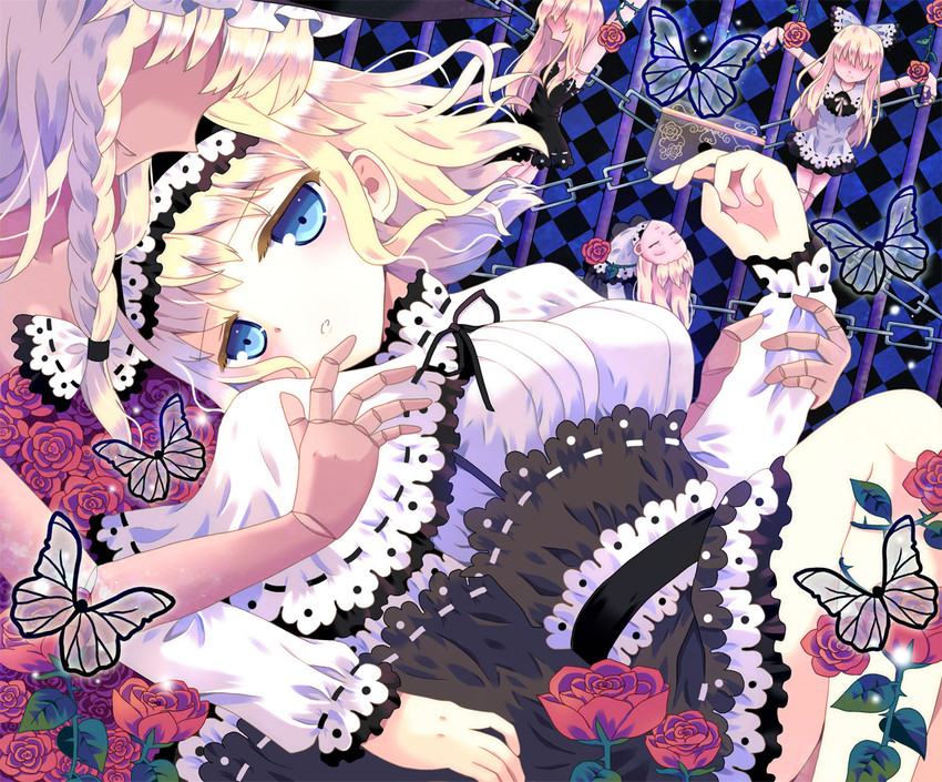 kirisame marisa, alice margatroid, and shanghai doll (touhou) drawn by hazakura_satsuki