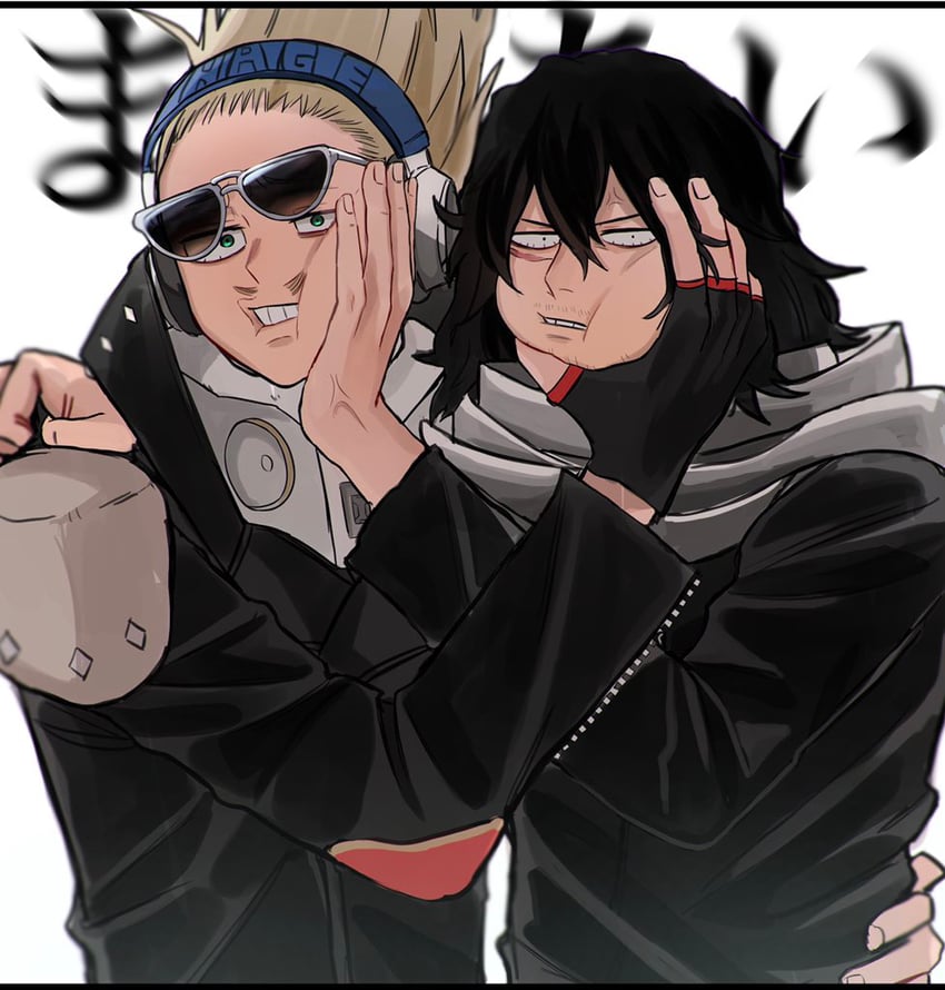 aizawa shota and present mic (boku no hero academia) drawn by ton_(ton19130318)