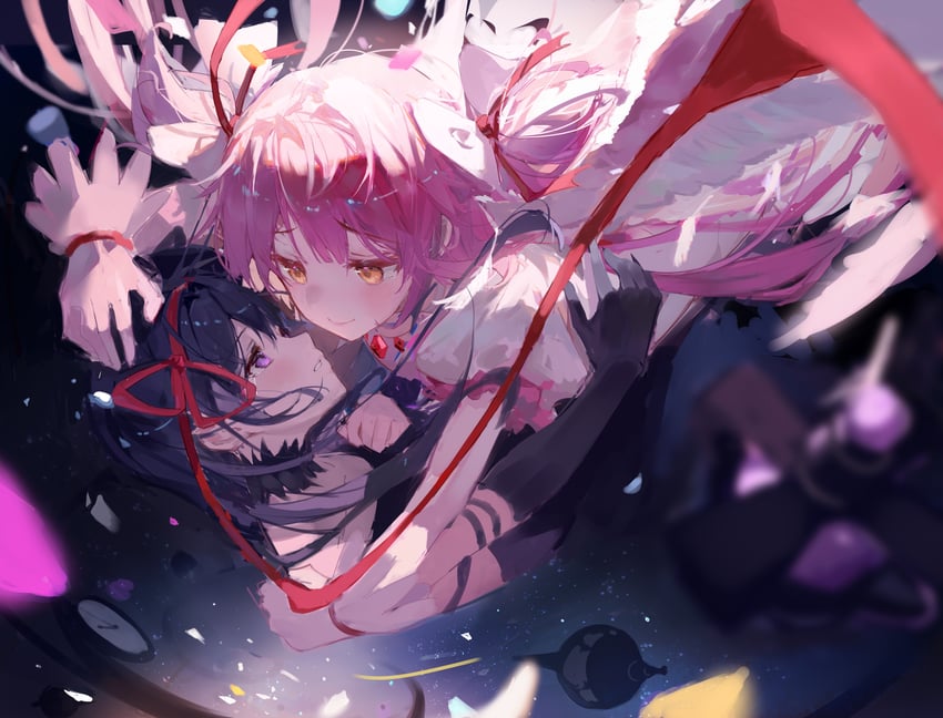 akemi homura, kaname madoka, ultimate madoka, and akuma homura (mahou shoujo madoka magica and 1 more) drawn by chenyan