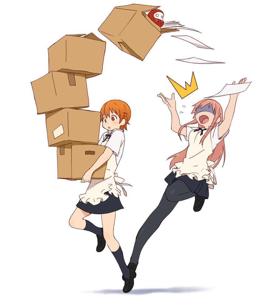 inami mahiru, takanashi souta, and takanashi kotori (working!!) drawn by nse