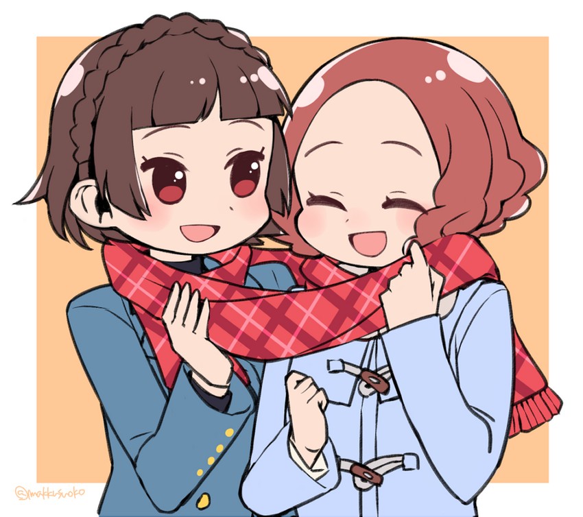 niijima makoto and okumura haru (persona and 1 more) drawn by do_m_kaeru
