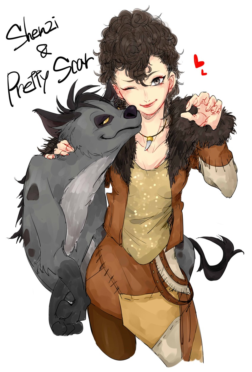 shenzi and pretty scar (disney and 2 more) drawn by pumo_(pixiv20256262)