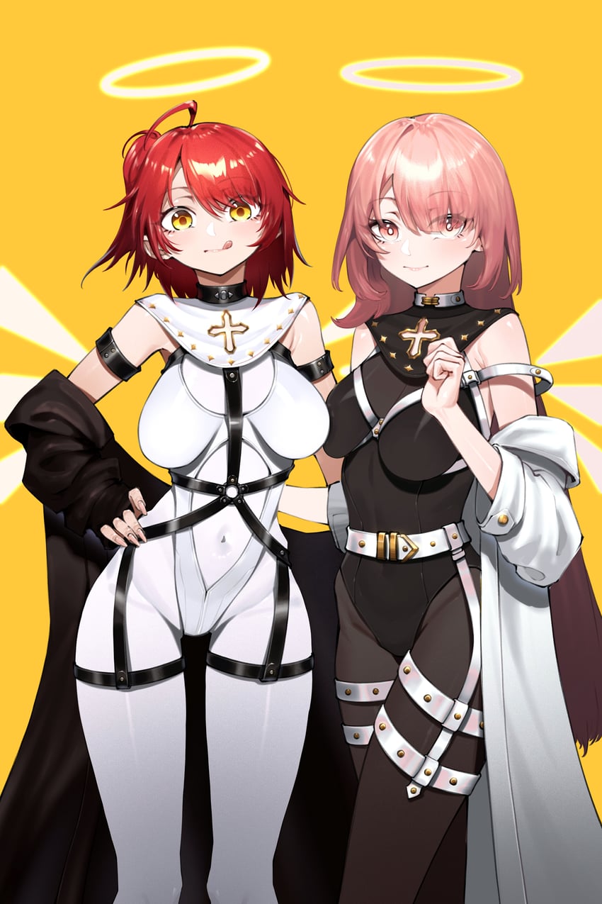 exusiai, lemuen, and exusiai the new covenant (arknights) drawn by ghosty_(xiaobai)