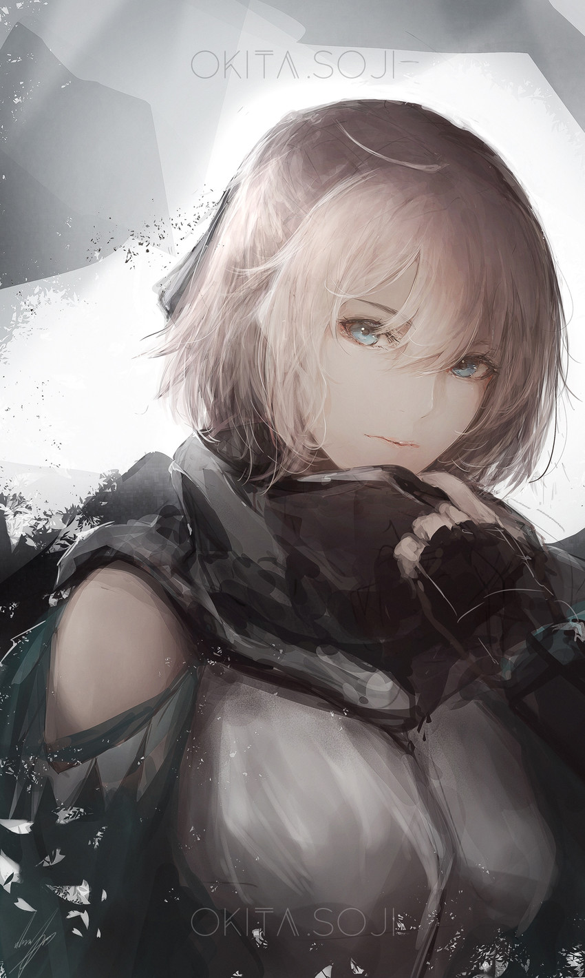 okita souji (fate and 2 more) drawn by marumoru