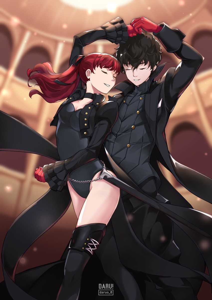 amamiya ren, yoshizawa kasumi, joker, and violet (persona and 2 more) drawn by daru