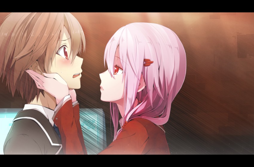 yuzuriha inori and ouma shuu (guilty crown) drawn by rokunashi_hitonashi