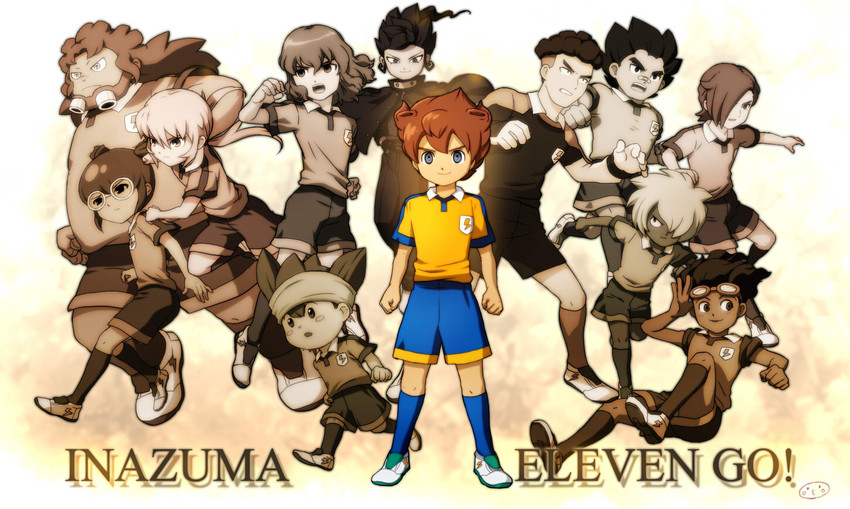 kirino ranmaru, shindou takuto, matsukaze tenma, tsurugi kyousuke, nishizono shinsuke, and 7 more (inazuma eleven and 1 more) drawn by mizuhara_aki