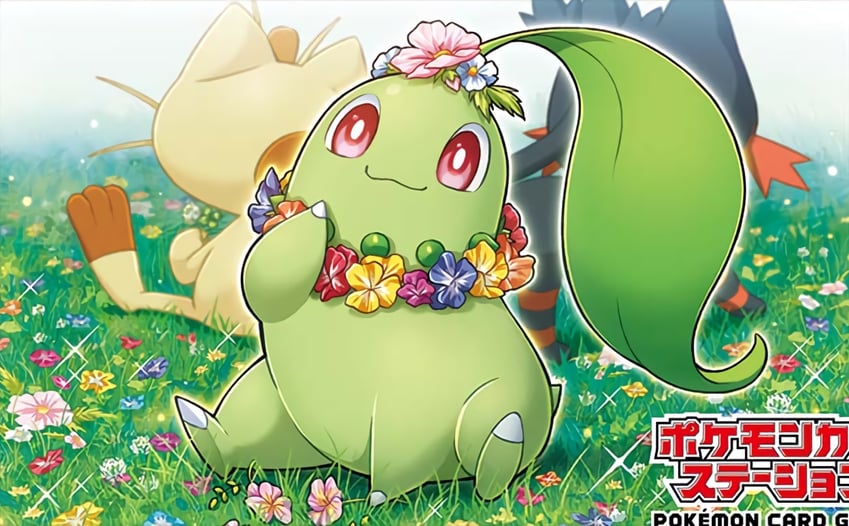 meowth, chikorita, and litten (pokemon and 1 more) drawn by kirisaki_(gin16k)