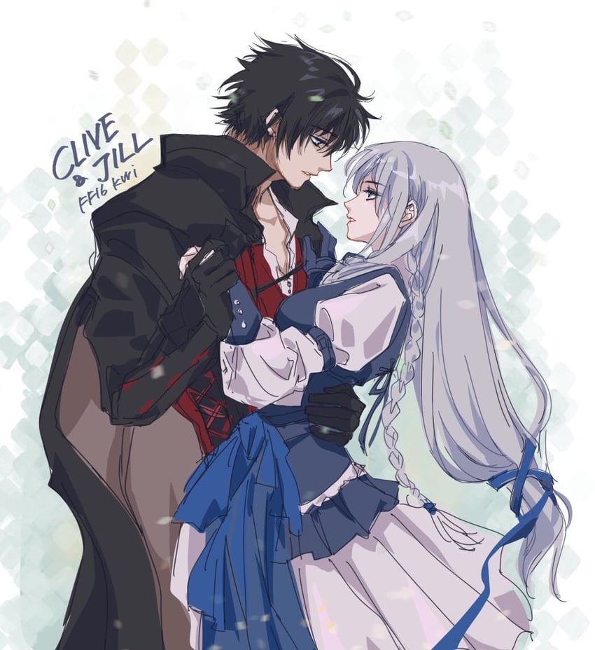 clive rosfield and jill warrick (final fantasy and 1 more) drawn by mid_t20