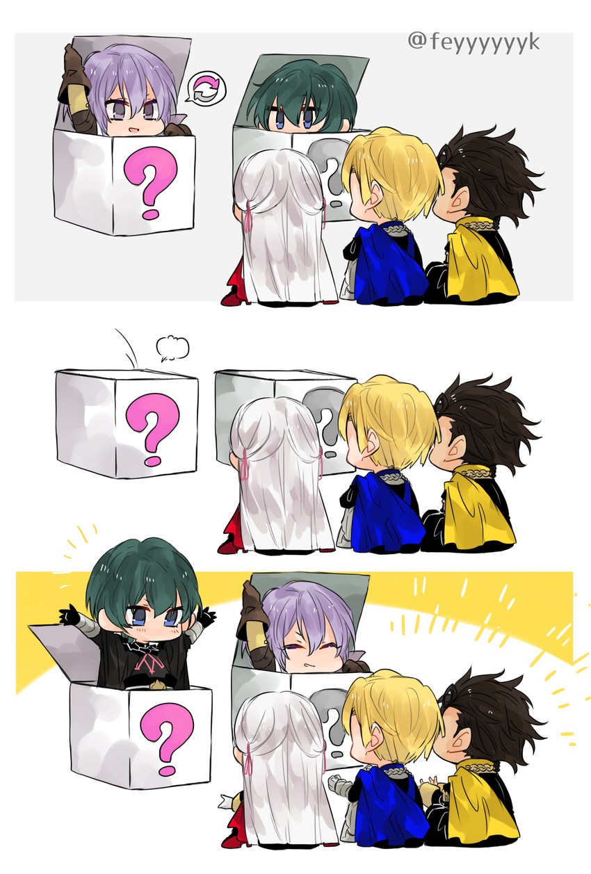 edelgard von hresvelg, dimitri alexandre blaiddyd, male byleth, claude von riegan, and yuri leclerc (fire emblem and 1 more) drawn by feyyyyyyk
