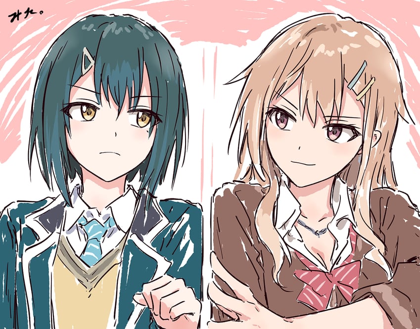 satou yumiko and watanabe chika (seiyuu radio no uraomote) drawn by bullfalk