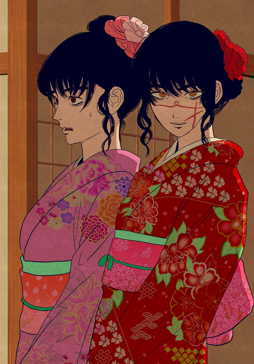 yoru and mitaka asa (chainsaw man) drawn by cdtxufre