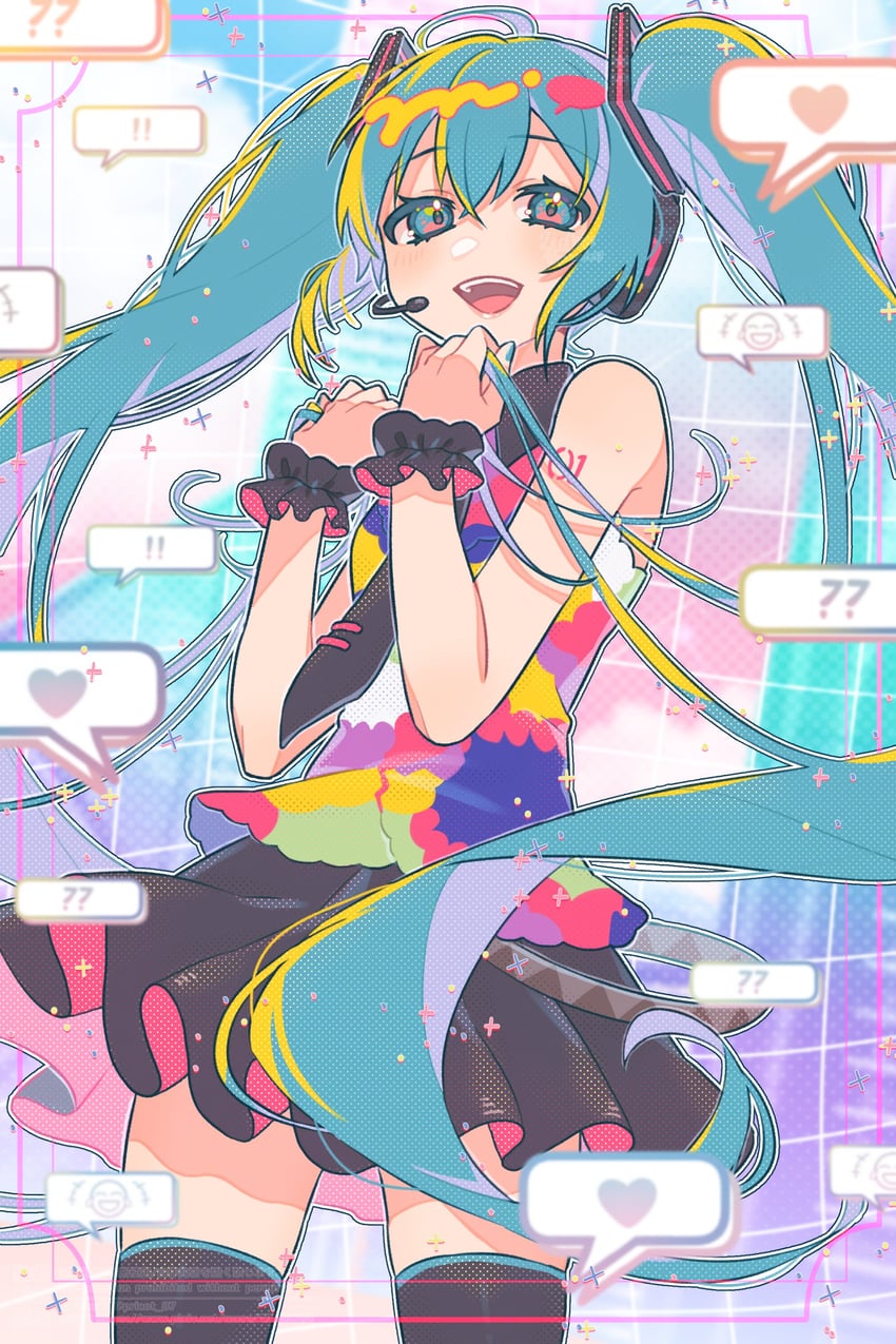 hatsune miku (vocaloid and 1 more) drawn by sakuhana87