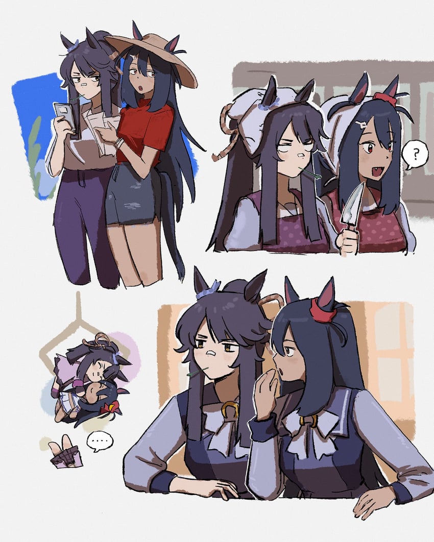 narita brian and hishi amazon (umamusume) drawn by mado_(71221497o)