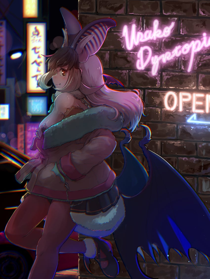 brown long-eared bat (kemono friends and 1 more) drawn by okyao