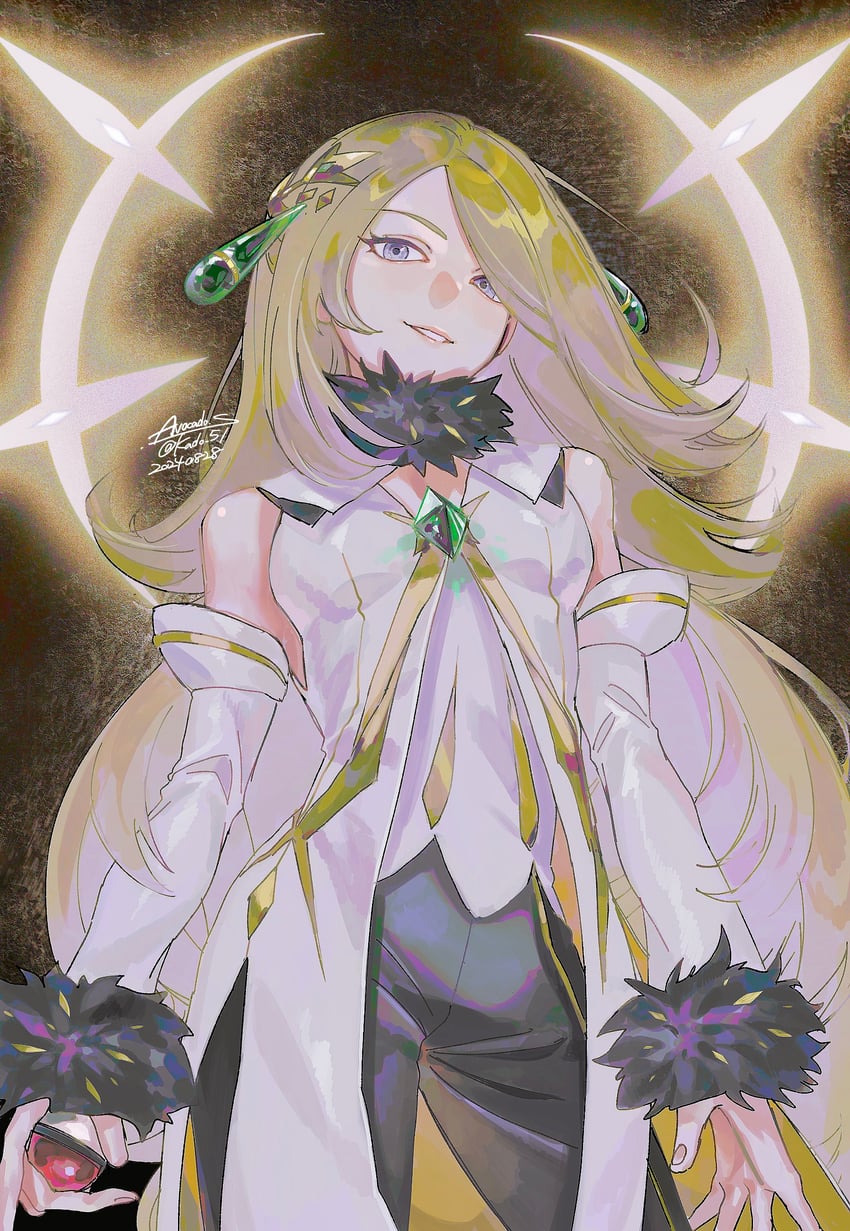 cynthia (pokemon and 1 more) drawn by kado_51