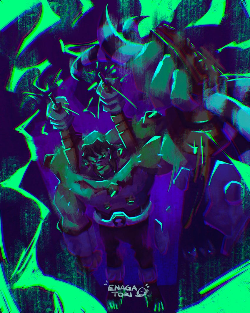 zs'skayr and frankenstrike (ben 10) drawn by enagatori_38