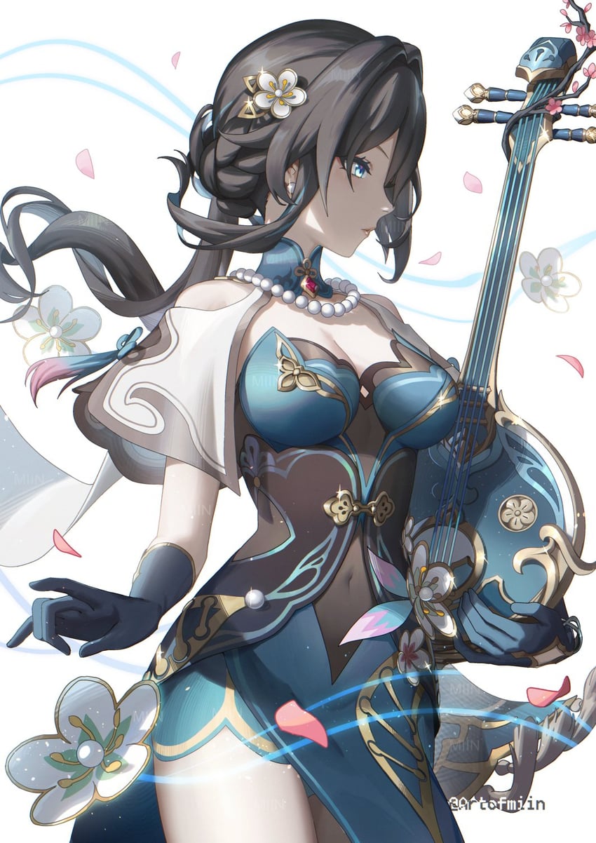 ruan mei (honkai and 1 more) drawn by artofmiin