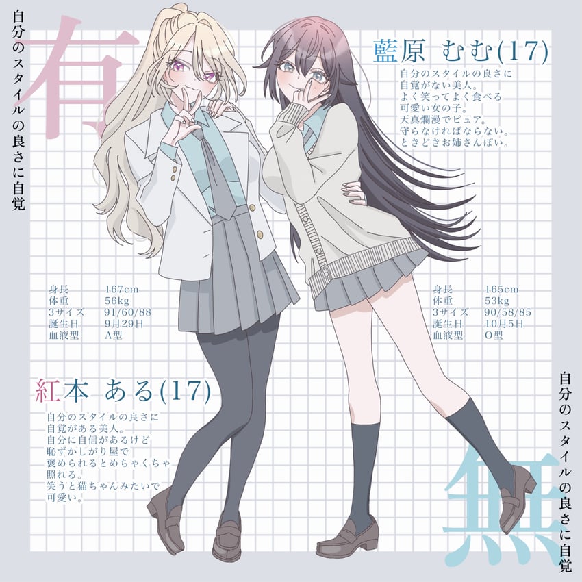 aihara mumu and kuremoto aru (original) drawn by paddy_field