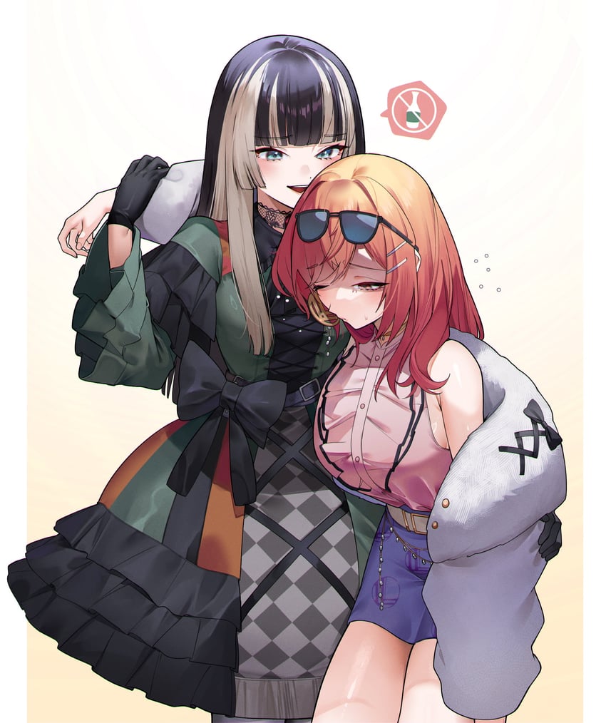 ichijou ririka and juufuutei raden (hololive and 1 more) drawn by eredhen
