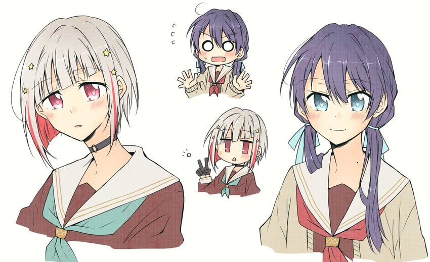 murano sayaka and yugiri tsuzuri (love live! and 1 more) drawn by nigirimeshi