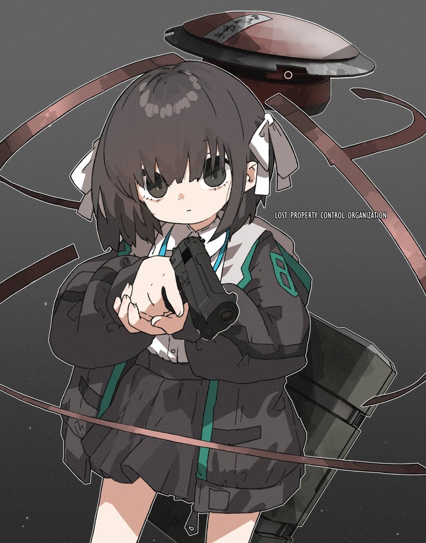 protagonist and t-6407j (lost property control organization) drawn by amonitto
