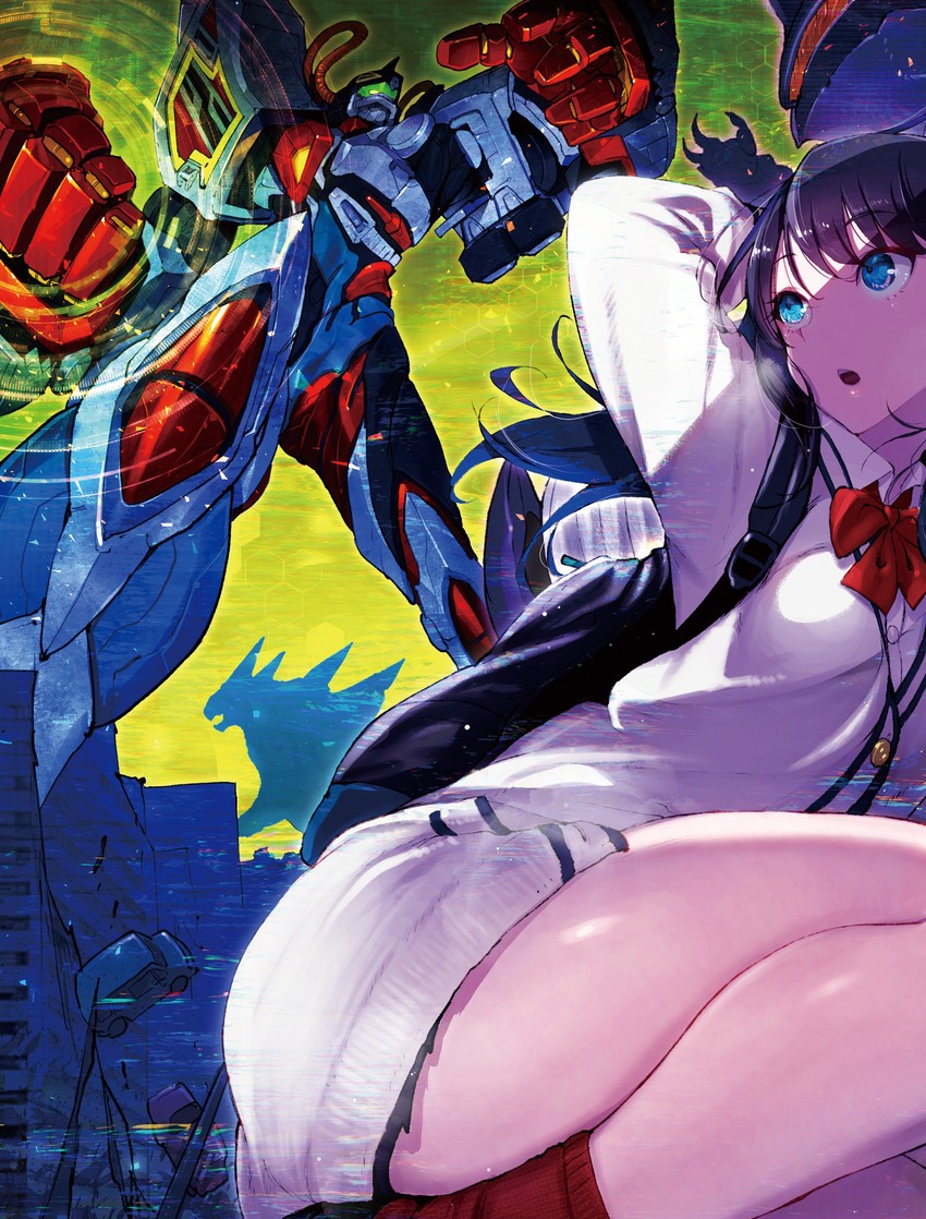 takarada rikka and gridman (gridman universe and 1 more) drawn by z-ton
