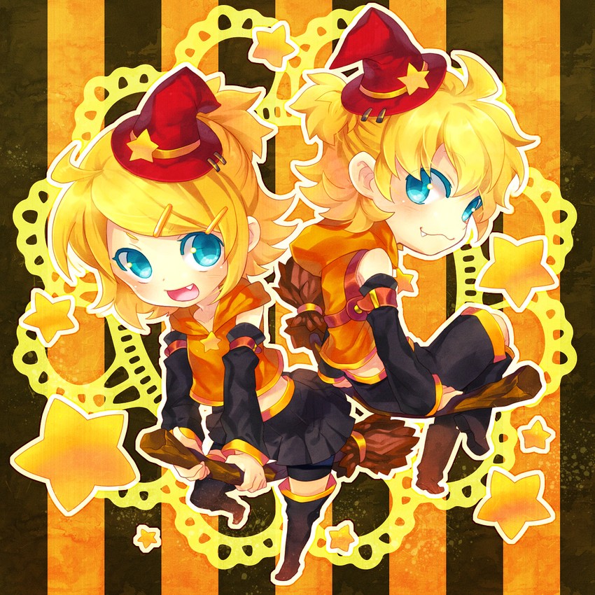 kagamine rin and kagamine len (vocaloid) drawn by renta_(deja-vu)