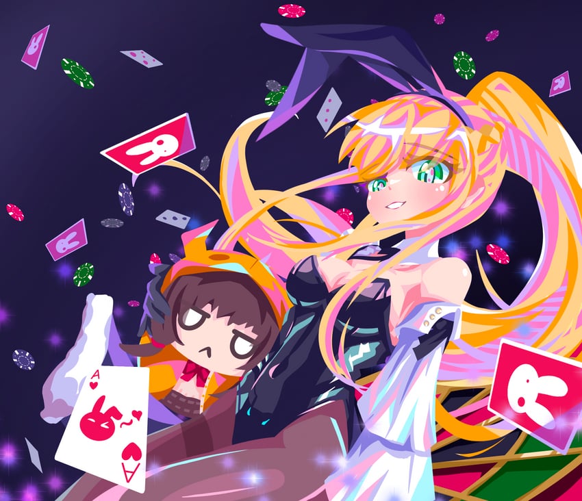 asakura karen and toujou tsukasa (heaven burns red) drawn by evanhehehe