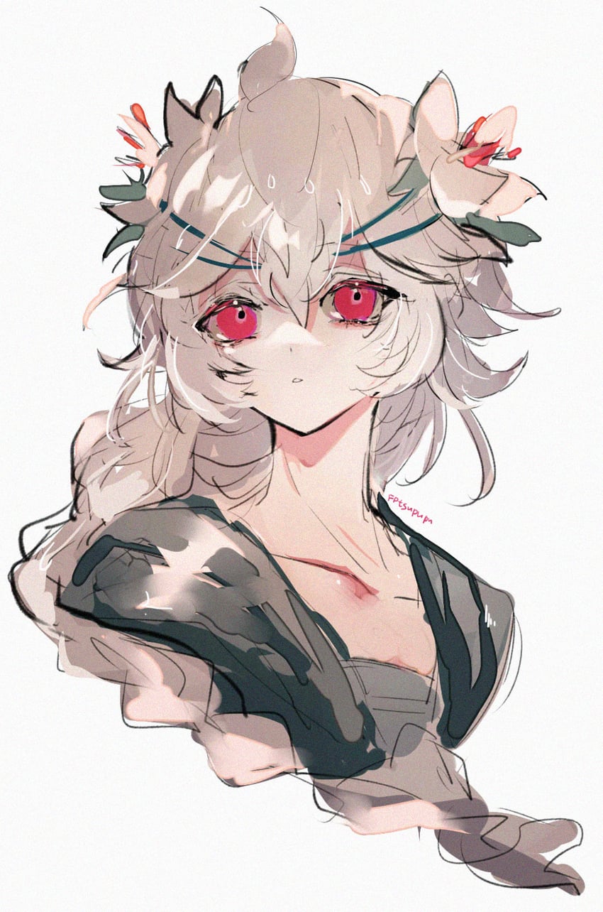 white lily cookie (cookie run and 1 more) drawn by kurayuki0404