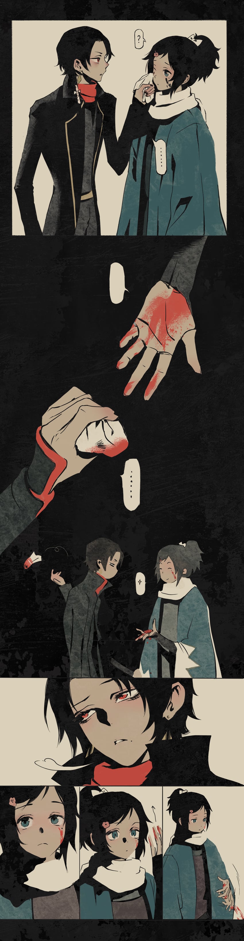 kashuu kiyomitsu and yamato-no-kami yasusada (touken ranbu) drawn by zxeez
