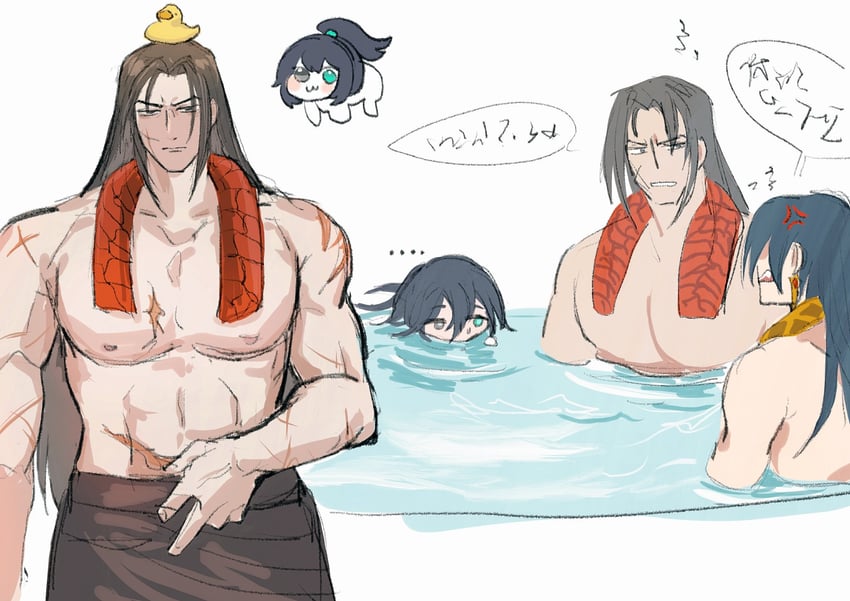 hong lu, doro, jia qiu, and jia huan (project moon and 2 more) drawn by yuanbuzhi
