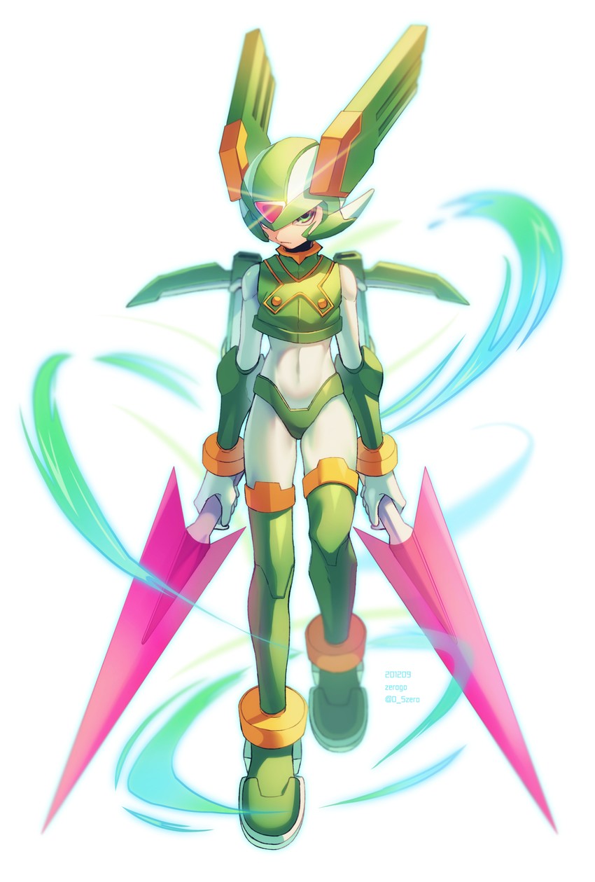 sage harpuia (mega man and 1 more) drawn by zero-go