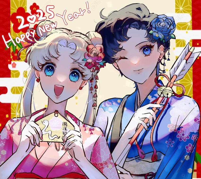 tsukino usagi and seiya kou (bishoujo senshi sailor moon and 1 more) drawn by polish008800