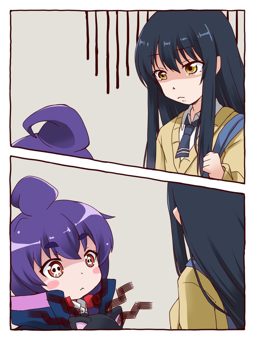 yotsuya miko and houzuki yayoi (mieruko-chan and 1 more) drawn by nora-toro