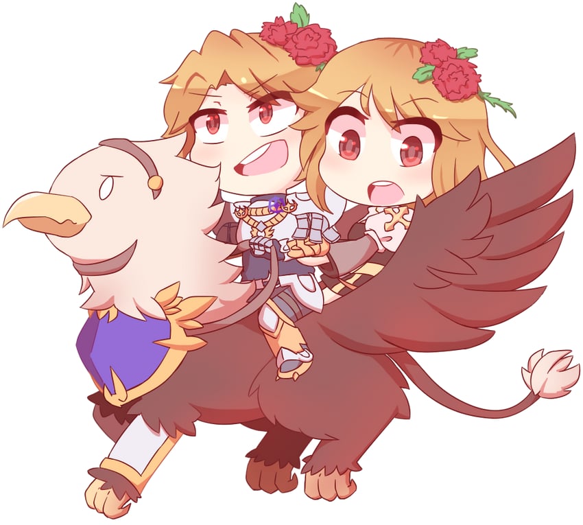 arch bishop, royal guard, and gryphon (ragnarok online) drawn by blckbrd17