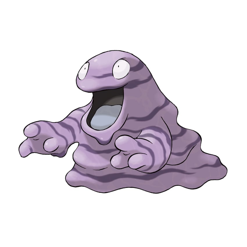 grimer (pokemon and 1 more) drawn by sugimori_ken