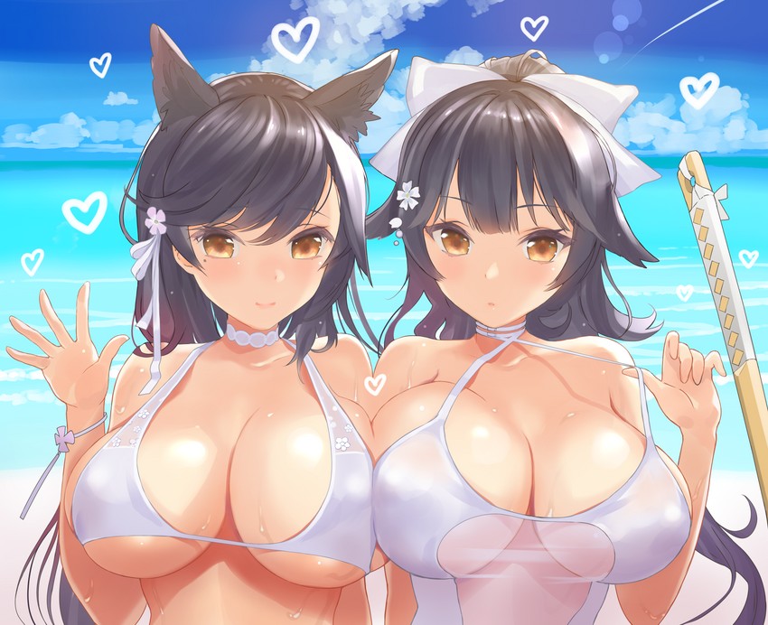 atago and takao (azur lane) drawn by nanam_(nanam_sk)