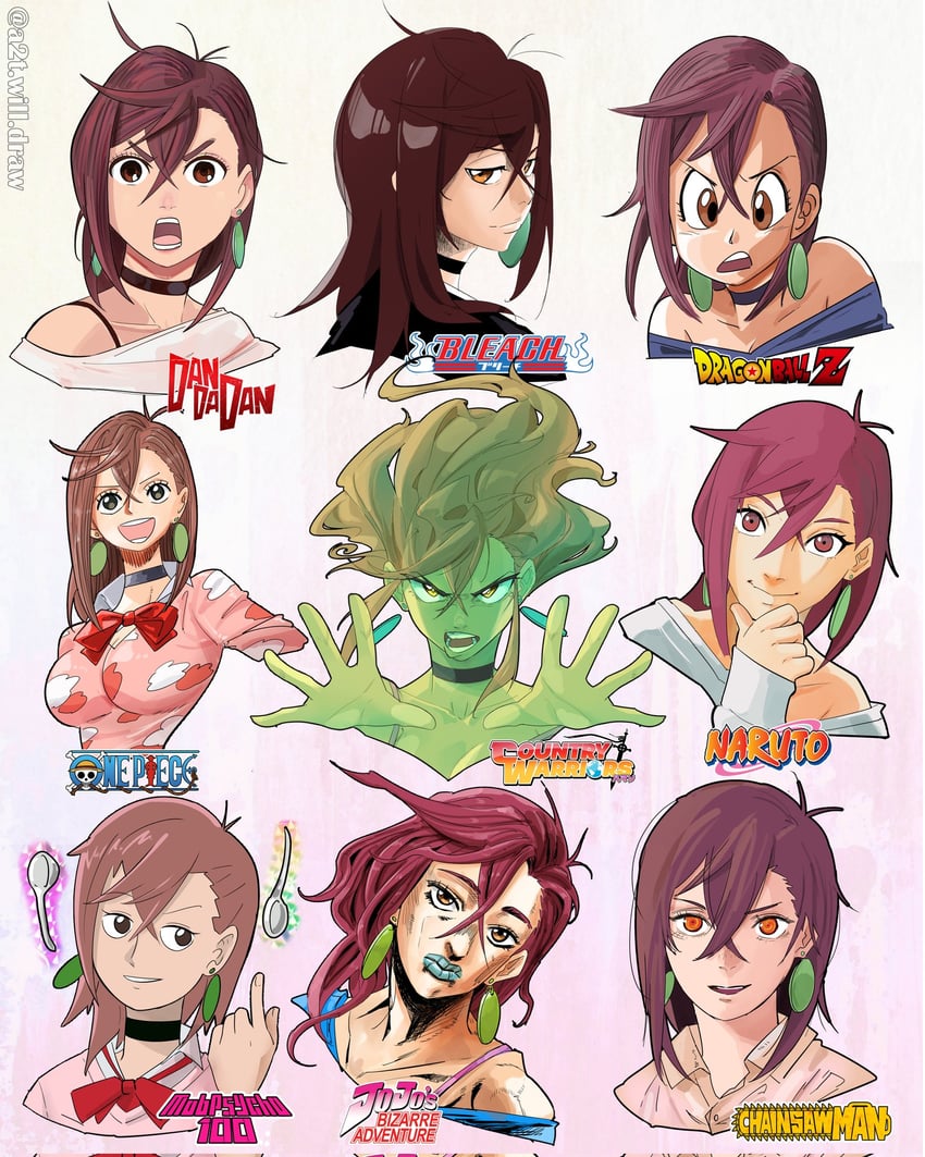 ayase momo (jojo no kimyou na bouken and 9 more) drawn by a2t_will_draw