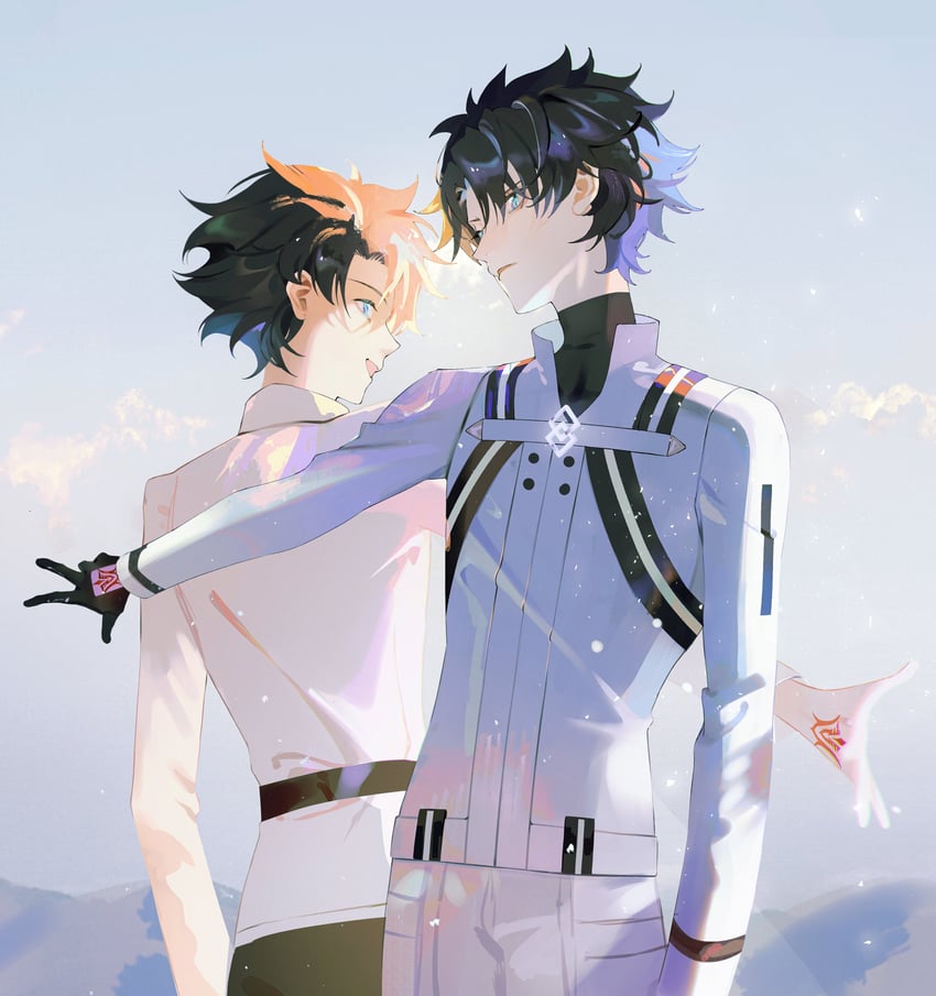 fujimaru ritsuka (fate and 1 more) drawn by parai0
