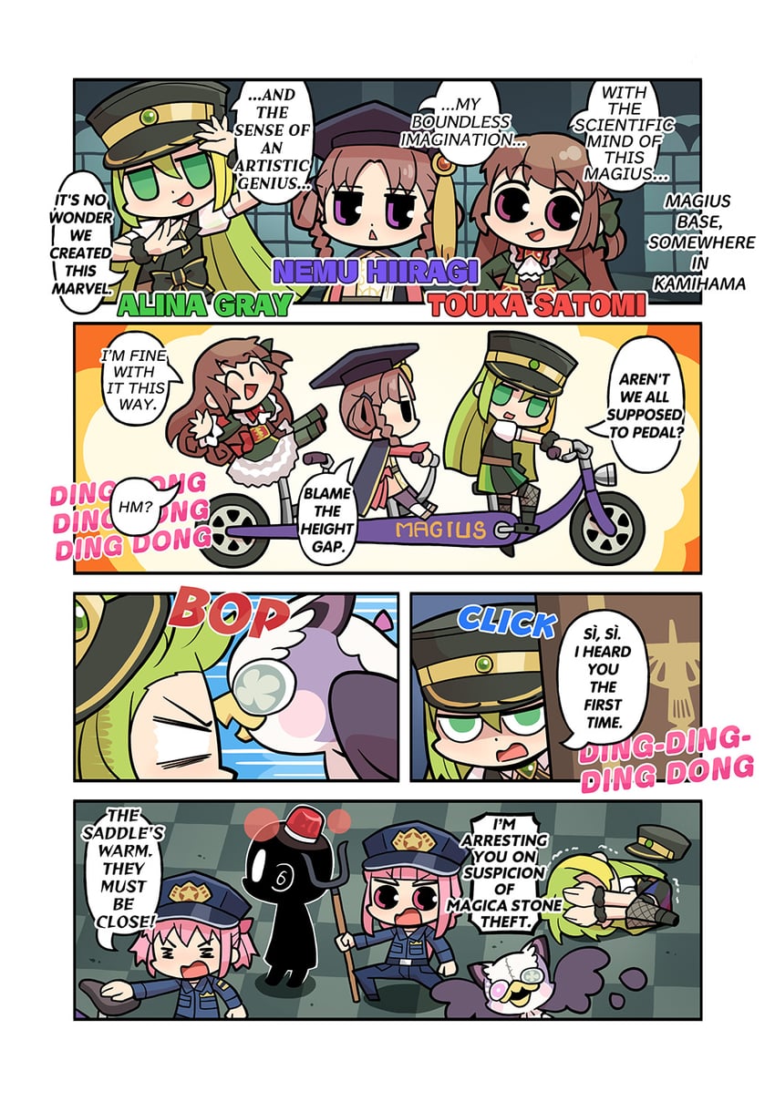 kaname madoka, tamaki iroha, alina gray, satomi touka, hiiragi nemu, and 2 more (mahou shoujo madoka magica and 2 more) drawn by papa_(shimeguru)