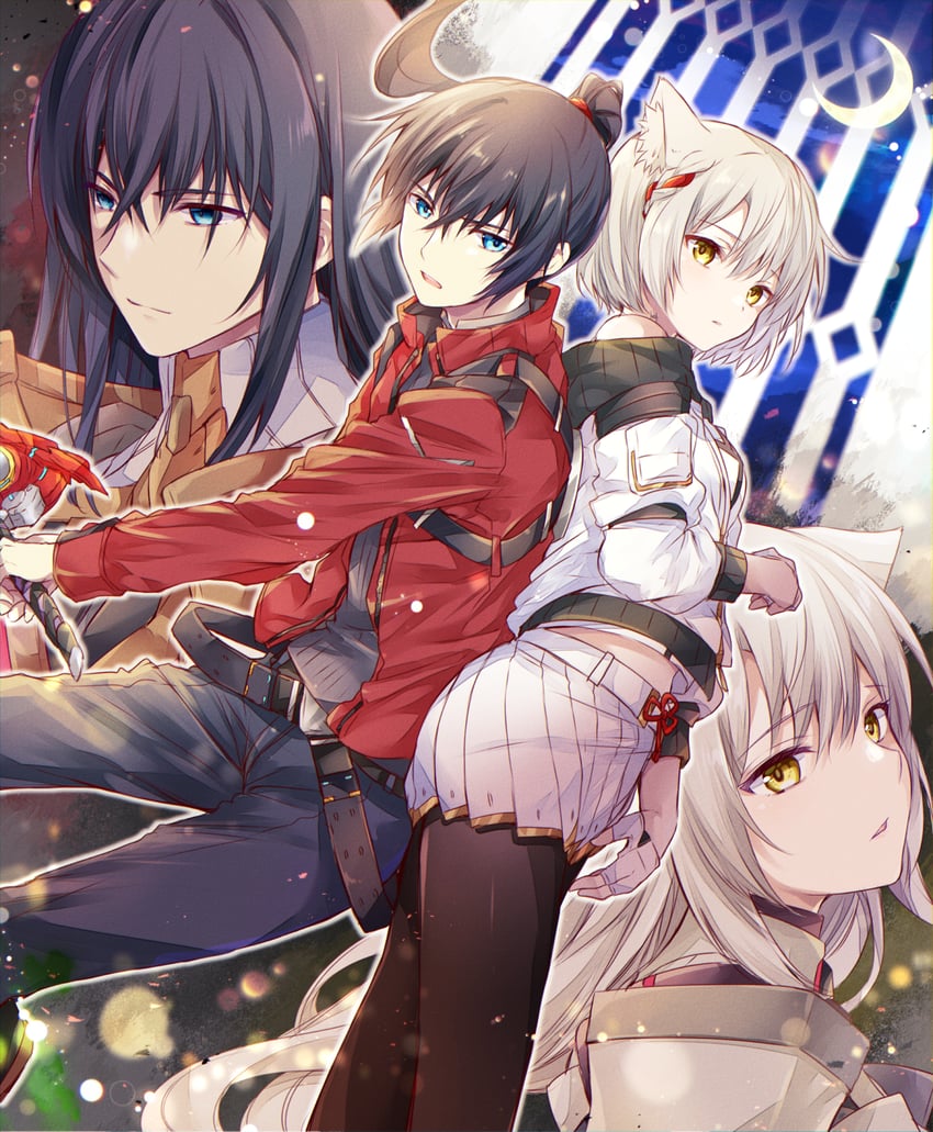 mio, noah, m, and n (xenoblade chronicles and 1 more) drawn by ui_frara