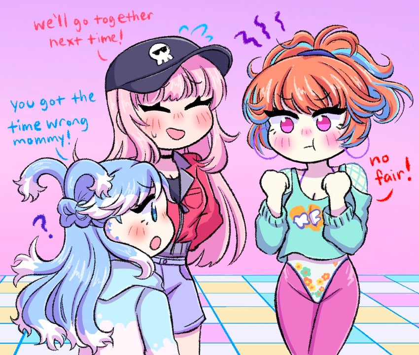 mori calliope, takanashi kiara, and kobo kanaeru (hololive and 3 more) drawn by arexsudraws