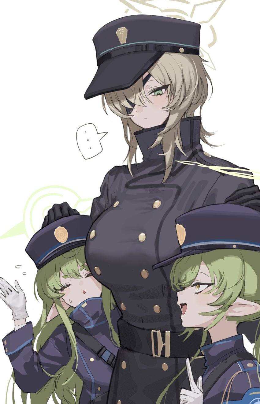 hikari, nozomi, and suou (blue archive) drawn by oh_(aung_ae)