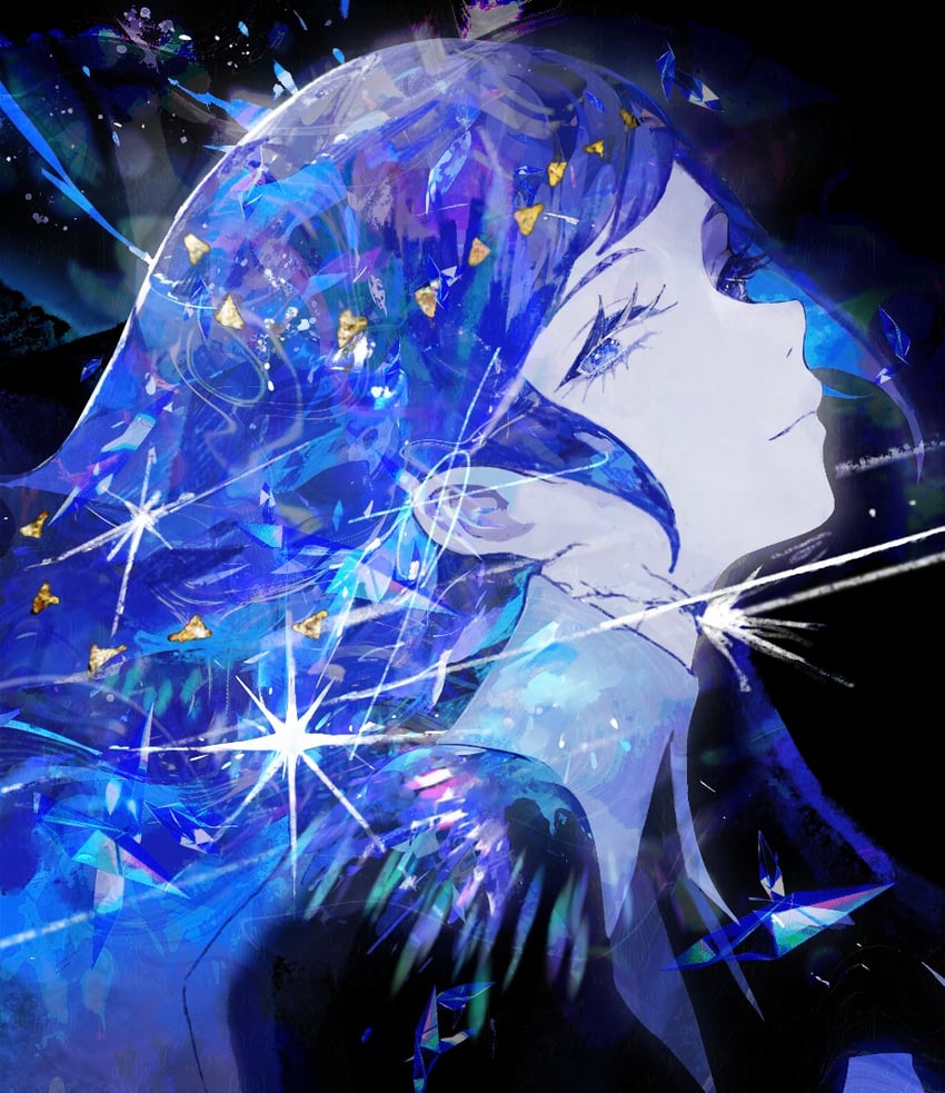 lapis lazuli (houseki no kuni) drawn by ham_melon_(iloha_24)