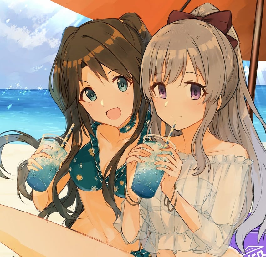 yukoku kiriko and mitsumine yuika (idolmaster and 1 more) drawn by hanetsuka
