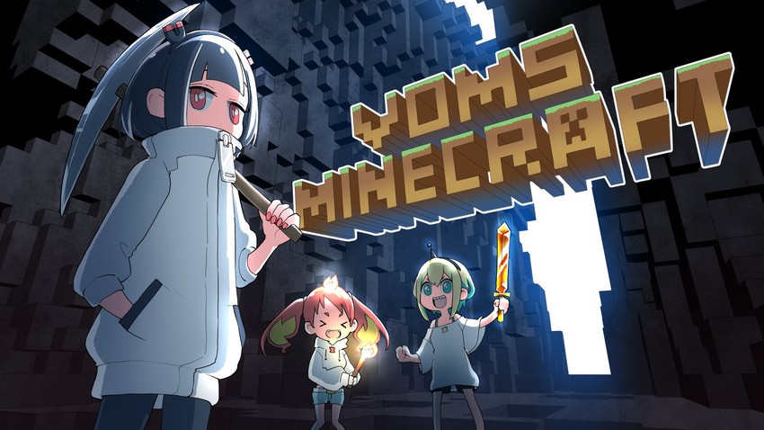 amano pikamee, hikasa tomoshika, and jitomi monoe (minecraft and 1 more) drawn by gyari_(imagesdawn)