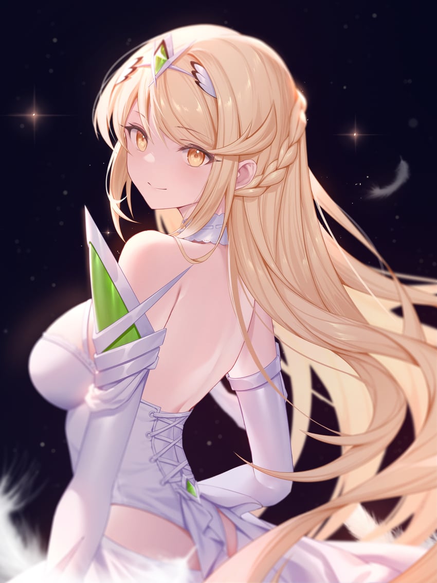 mythra (xenoblade chronicles and 1 more) drawn by roi_(liu_tian)