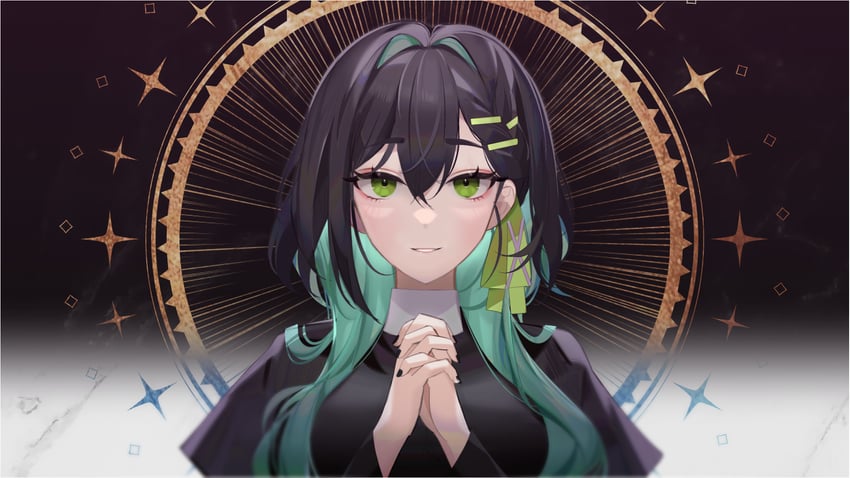 saki.exe (indie virtual youtuber and 1 more) drawn by yoru_(yowuyoru)